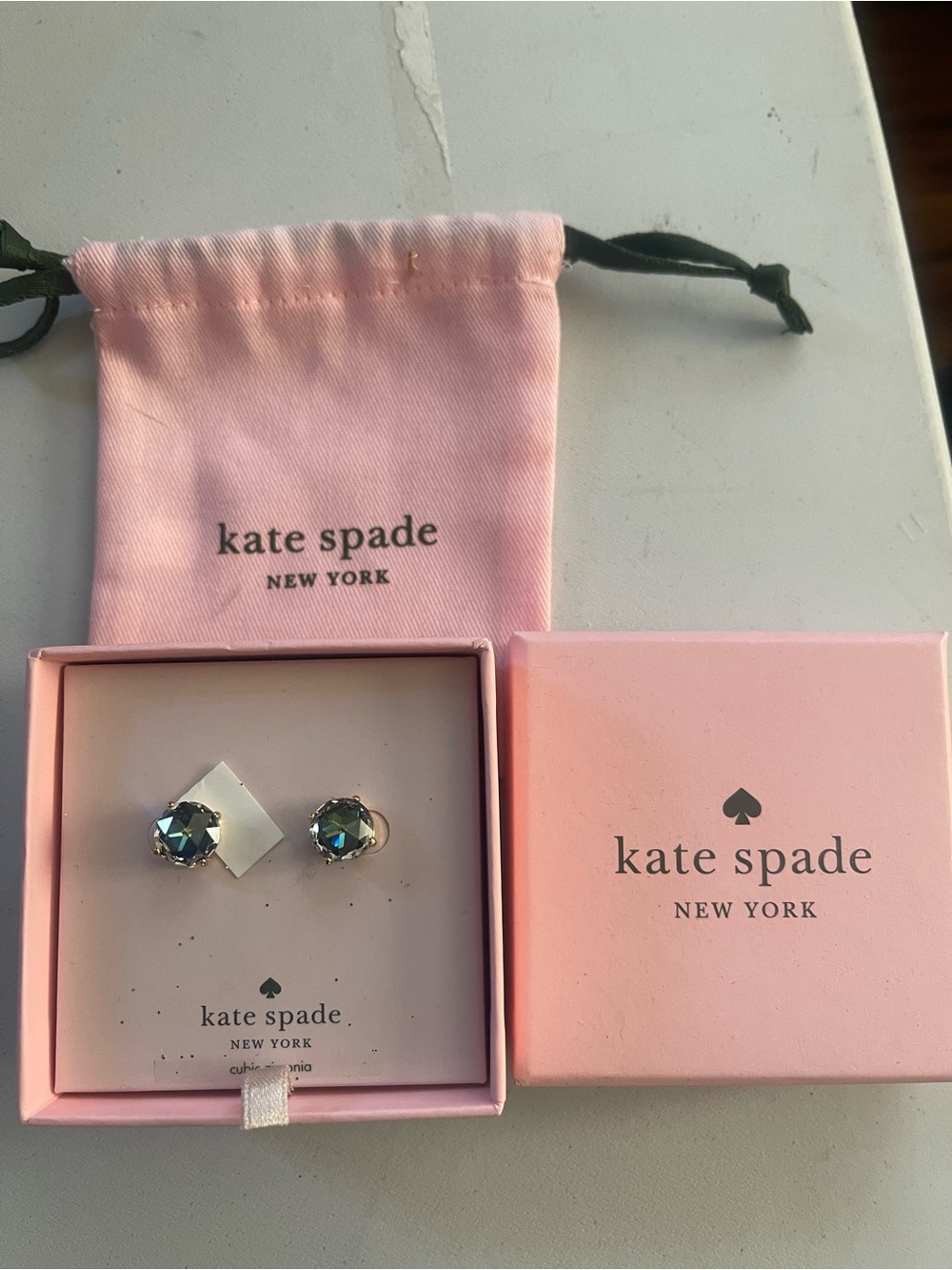 kate spade New York Iridescent Stud Earrings - Pink Box